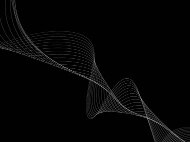 Bir parlayan ile koyu arka plan soyut dalgalar