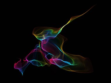 Bir parlayan ile koyu arka plan soyut dalgalar