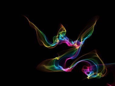 Bir parlayan ile koyu arka plan soyut dalgalar