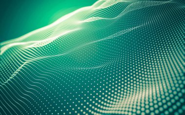 Çokgen alanı düşük Poli koyu arka plan, 3d render