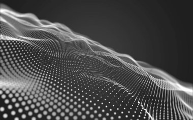 Çokgen alanı düşük Poli koyu arka plan, 3d render