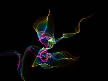 Bir parlayan ile koyu arka plan soyut dalgalar