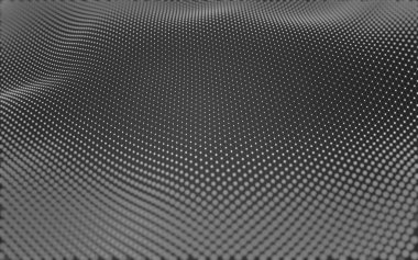 Çokgen alanı düşük Poli koyu arka plan, 3d render