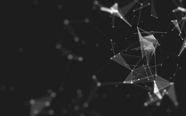 Çokgen alanı düşük Poli koyu arka plan, 3d render