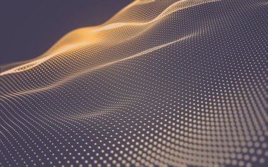 Çokgen alanı düşük Poli koyu arka plan, 3d render