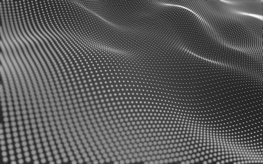 Çokgen alanı düşük Poli koyu arka plan, 3d render