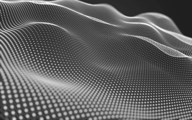 Çokgen alanı düşük Poli koyu arka plan, 3d render