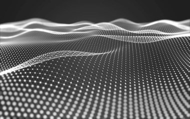 Çokgen alanı düşük Poli koyu arka plan, 3d render