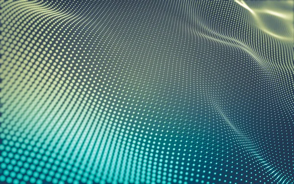 Çokgen alanı düşük Poli koyu arka plan, 3d render