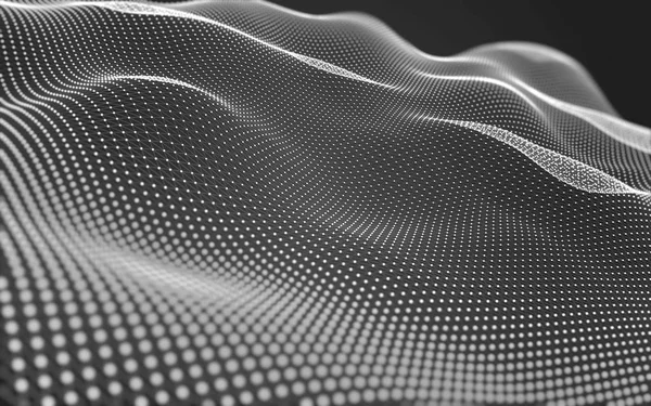 Çokgen alanı düşük Poli koyu arka plan, 3d render