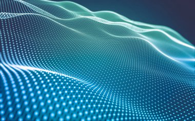 Çokgen alanı düşük Poli koyu arka plan, 3d render