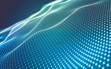 Çokgen alanı düşük Poli koyu arka plan, 3d render