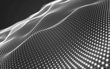 Çokgen alanı düşük Poli koyu arka plan, 3d render