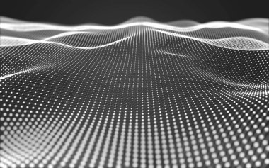 Çokgen alanı düşük Poli koyu arka plan, 3d render