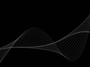 Bir parlayan ile koyu arka plan soyut dalgalar