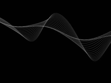 Bir parlayan ile koyu arka plan soyut dalgalar