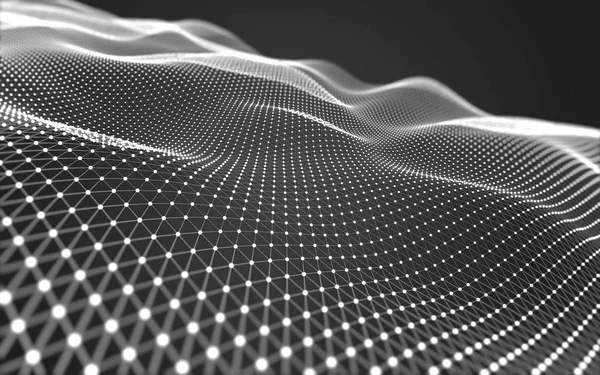 Çokgen alanı düşük Poli koyu arka plan, 3d render