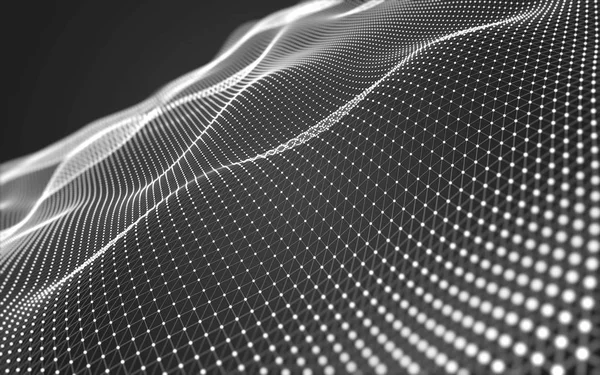 Çokgen alanı düşük Poli koyu arka plan, 3d render