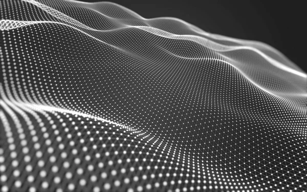 Çokgen alanı düşük Poli koyu arka plan, 3d render