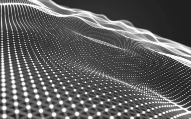 Çokgen alanı düşük Poli koyu arka plan, 3d render