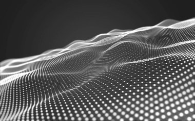 Çokgen alanı düşük Poli koyu arka plan, 3d render