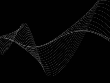 Bir parlayan ile koyu arka plan soyut dalgalar