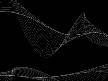 Bir parlayan ile koyu arka plan soyut dalgalar