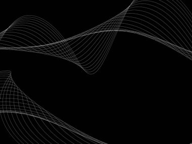 Bir parlayan ile koyu arka plan soyut dalgalar