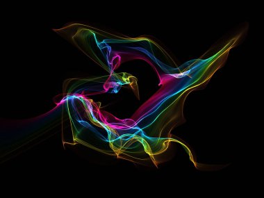 Bir parlayan ile koyu arka plan soyut dalgalar