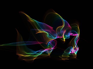 Bir parlayan ile koyu arka plan soyut dalgalar