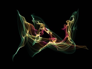 Bir parlayan ile koyu arka plan soyut dalgalar