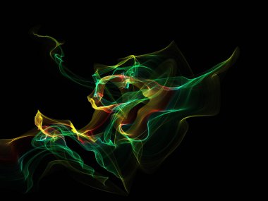 Bir parlayan ile koyu arka plan soyut dalgalar