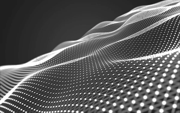 Çokgen alanı düşük Poli koyu arka plan, 3d render