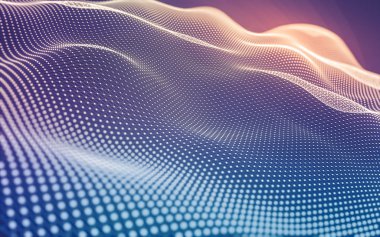 Çokgen alanı düşük Poli koyu arka plan, 3d render