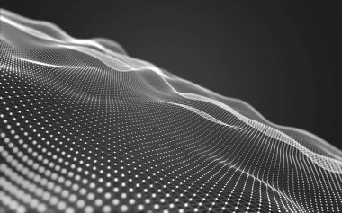 Çokgen alanı düşük Poli koyu arka plan, 3d render