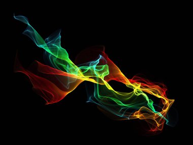 Bir parlayan ile koyu arka plan soyut dalgalar