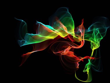 Bir parlayan ile koyu arka plan soyut dalgalar