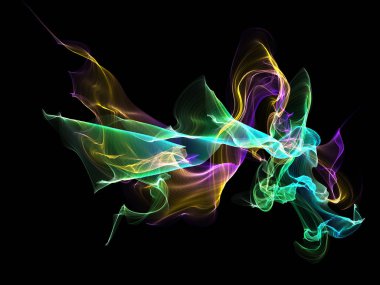 Bir parlayan ile koyu arka plan soyut dalgalar