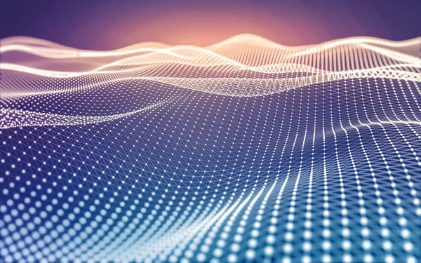 Çokgen alanı düşük Poli koyu arka plan, 3d render