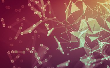 Çokgen alanı düşük Poli koyu arka plan, 3d render