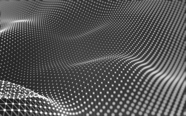 Çokgen alanı düşük Poli koyu arka plan, 3d render