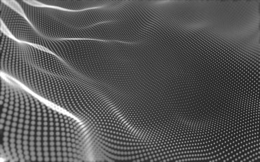 Çokgen alanı düşük Poli koyu arka plan, 3d render