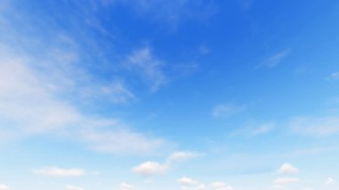 Bulutlu gökyüzü mavi arka plan, 3d çizim