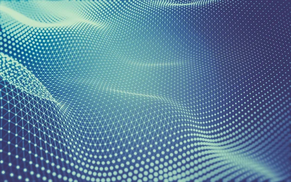 Çokgen alanı düşük Poli koyu arka plan, 3d render