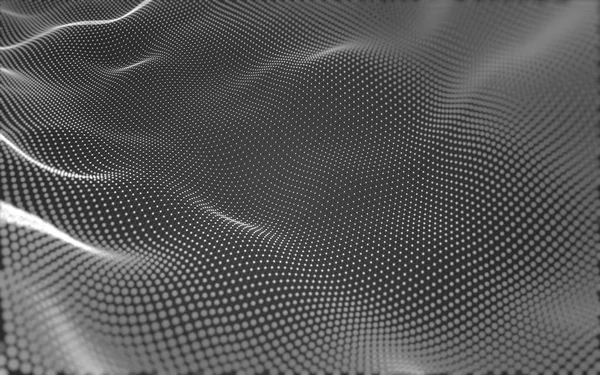 Çokgen alanı düşük Poli koyu arka plan, 3d render