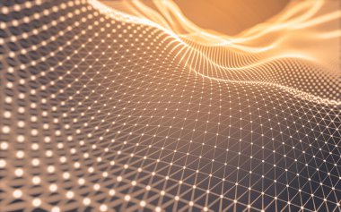 Çokgen alanı düşük Poli koyu arka plan, 3d render