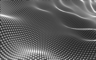 Çokgen alanı düşük Poli koyu arka plan, 3d render