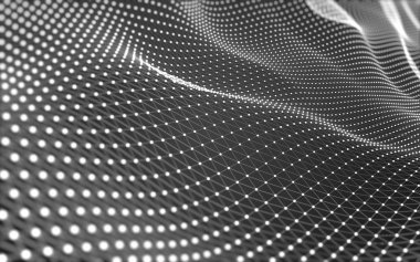 Çokgen alanı düşük Poli koyu arka plan, 3d render