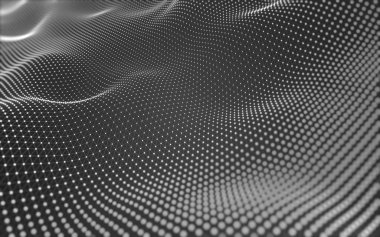 Çokgen alanı düşük Poli koyu arka plan, 3d render