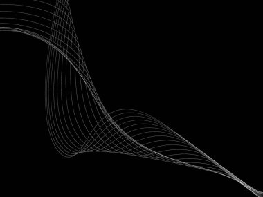 Bir parlayan ile koyu arka plan soyut dalgalar